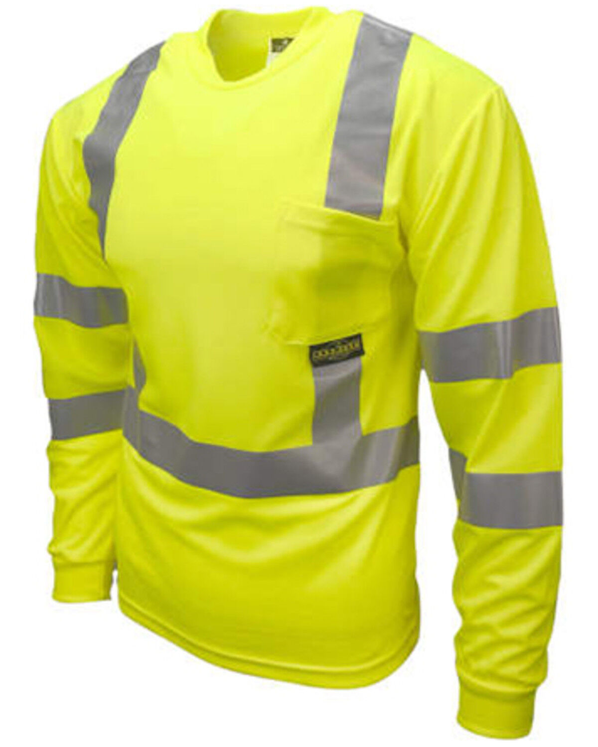 Image #1 - Radians Men's Hi-Vis ST21 Class 3 Pocket Long Sleeve Work Shirt, Yellow, hi-res