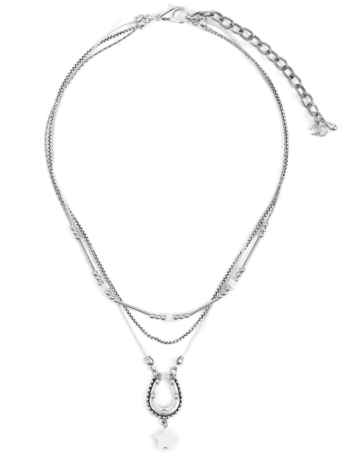 Image #2 - Cowgirl Confetti Women's Lucky Stars Layered Necklace, Silver, hi-res