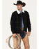 Image #3 - Cinch Men's Solid Sherpa-Lined CC Snap Wool Trucker Jacket, Black, hi-res