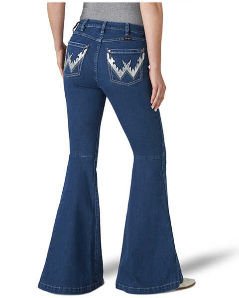 Wrangler Retro Women's Flame Flare Leg Jeans, Blue, hi-res