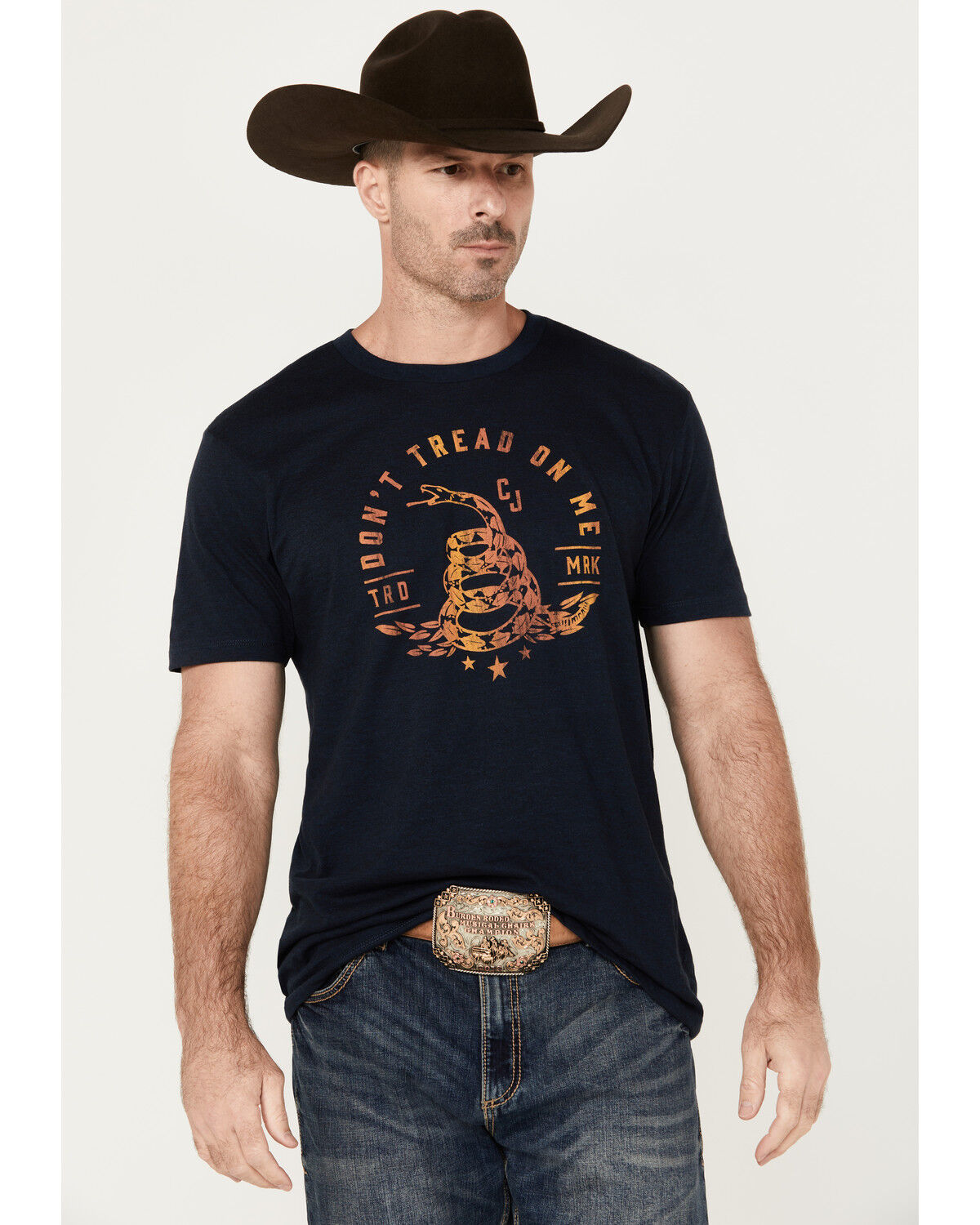 Image #1 - Cody James Men's Tread Snake Short Sleeve Graphic T-Shirt, Navy, hi-res