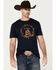 Cody James Men's Tread Snake Short Sleeve Graphic T-Shirt, Navy, hi-res