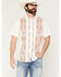 Image #1 - Moonshine Spirit&reg; Men's Mojave Southwestern Stripe Print Short Sleeve Snap Western Shirt, Ivory, hi-res