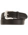 Tony Lama Men's Longhorn Leather Dress Belt - Reg & Big, Black, hi-res