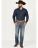 Rock & Roll Denim Men's Double Barrel Medium Vintage Wash Relaxed Straight Rigid Denim Jeans, Medium Wash, hi-res
