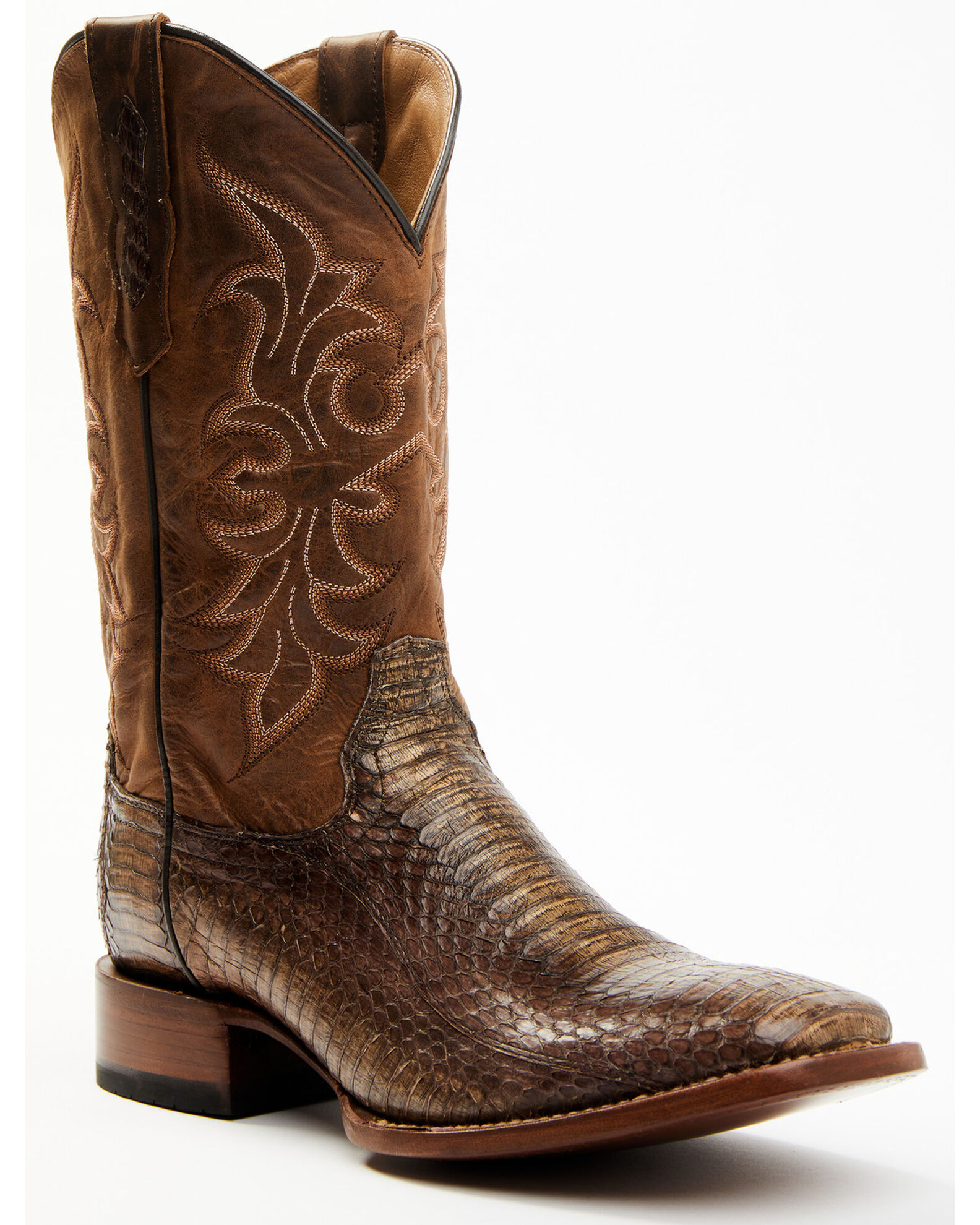 Cody James Men s Cobra Brown Exotic Western Boots Broad Square Toe Sheplers