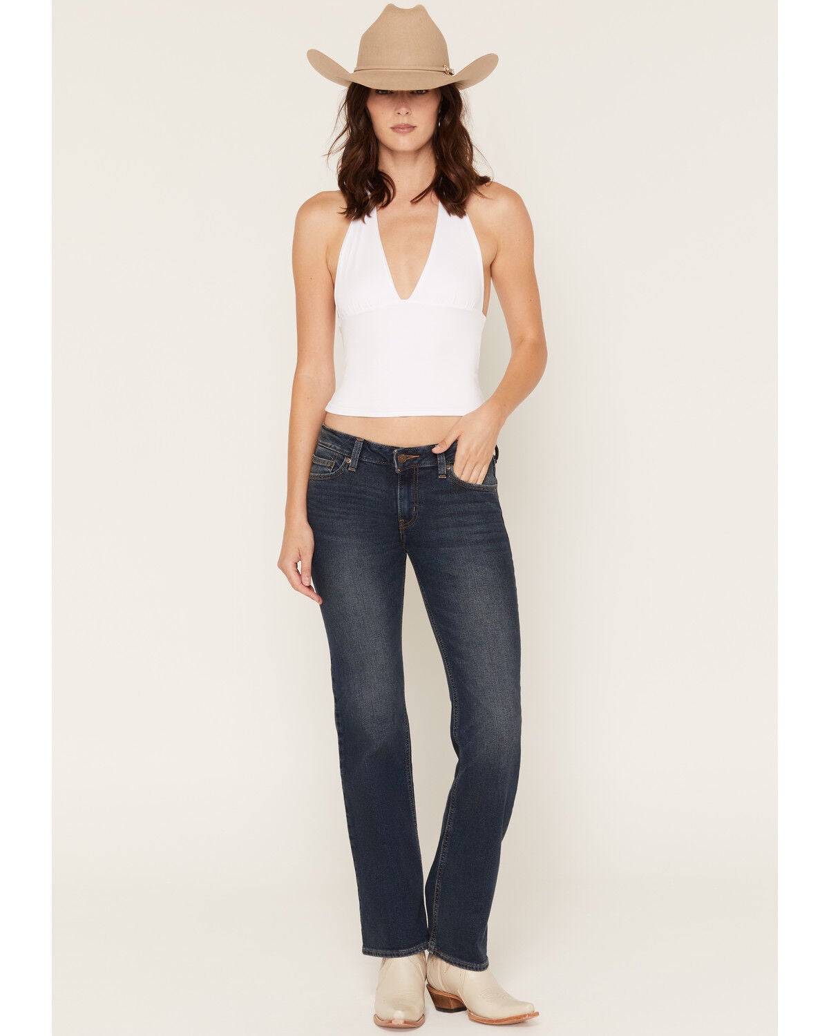 Image #1 - Levi's Women's Dark Wash Low Rise Bootcut Stretch Denim Jeans, Dark Wash, hi-res