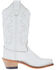 Image #2 - Old West Girls' Western Boots - Snip Toe , White, hi-res