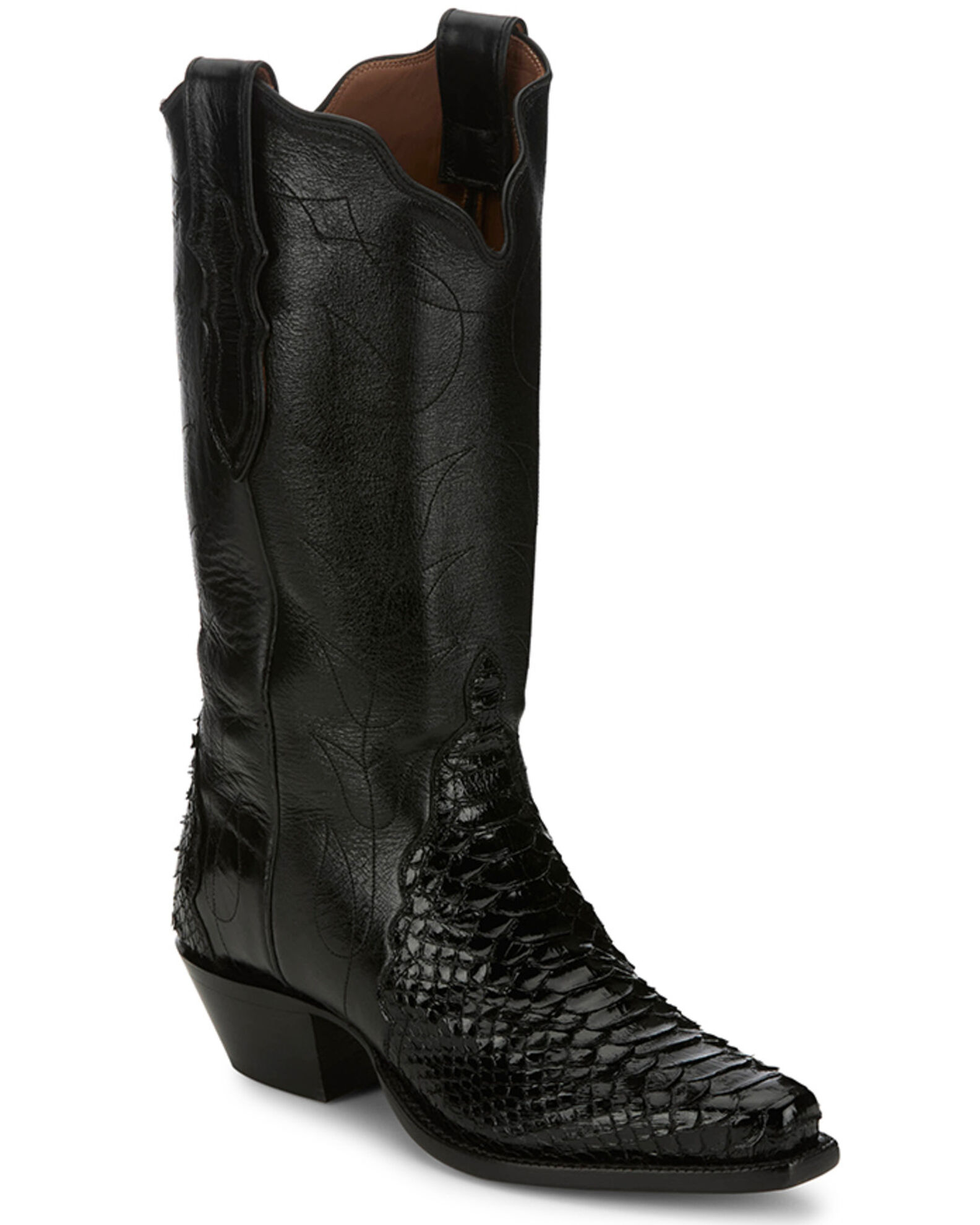 Tony lama python boots top