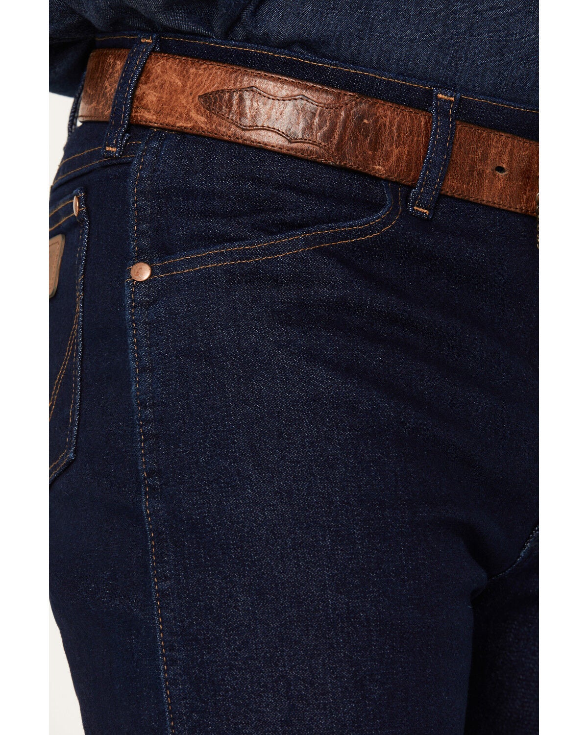 Image #2 - Wrangler Men's Cowboy Cut Active Flex Indigo Dark Bootcut Jeans, Blue, hi-res