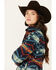 Image #2 - Panhandle Women's Southwestern Print Wool Jacket, Navy, hi-res