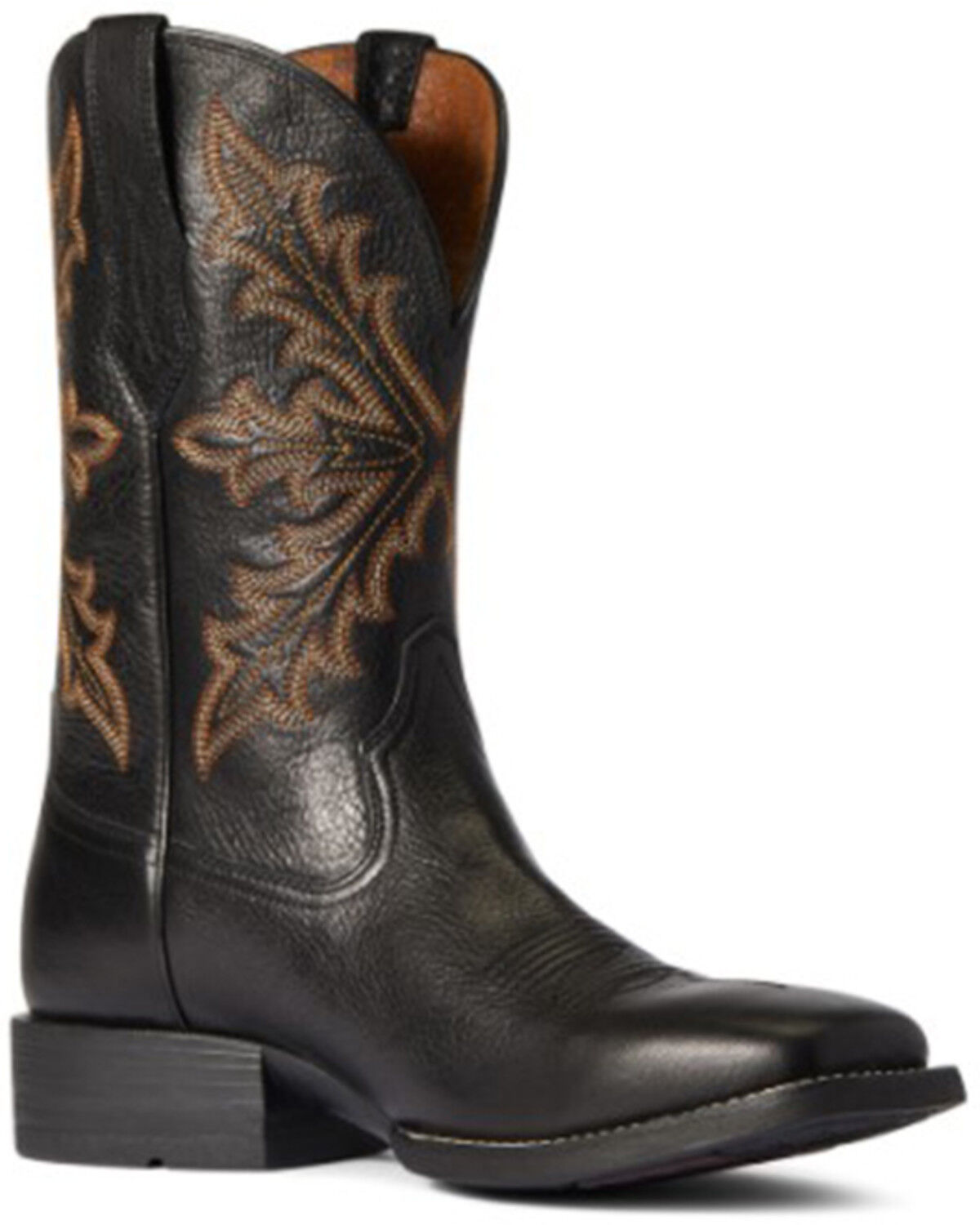Image #1 - Ariat Men's Qualifier Night Sky Western Performance Boots - Broad Square Toe, Black, hi-res