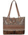 Montana West Women's Brown Trinity Ranch Hair-on Cowhide Collection Concealed Carry Tote, Brown, hi-res