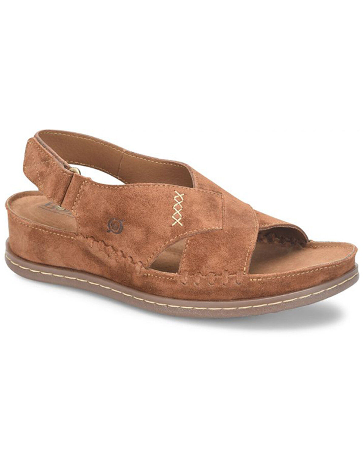 Image #1 - Born Women's Ebba Suede Sandals, Brown, hi-res