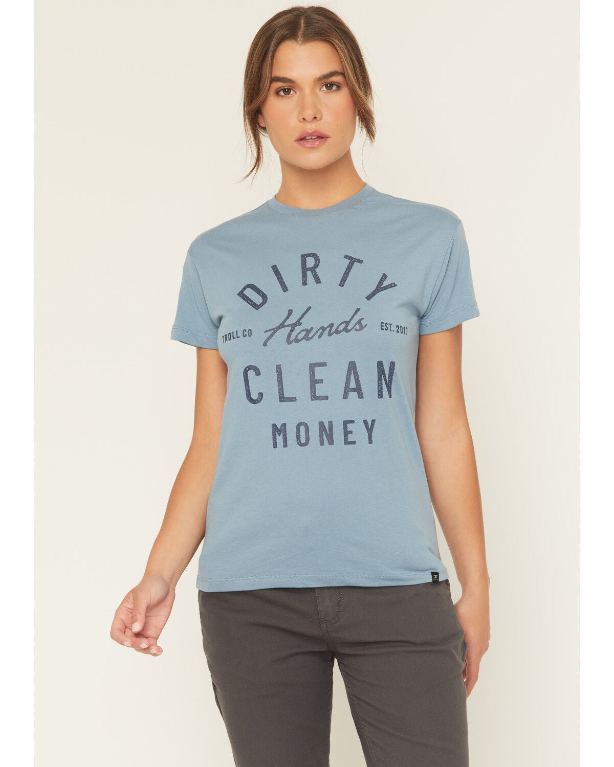 Troll Co Women's Juno Short Sleeve Graphic Tee, Slate, hi-res