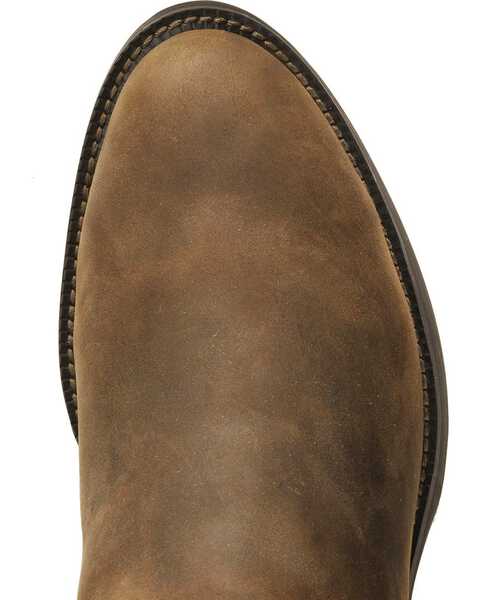 Image #6 - Justin Men's Stampede Roper Western Boots - Round Toe, Bay Apache, hi-res
