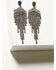 Image #1 - Wonderwest Women's Gem Fringe Earrings , Pewter, hi-res