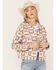 Image #2 - Wrangler Women's Heritage Signature Print Cut Off Jacket, Brown, hi-res
