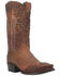 Image #1 - Dan Post Men's Denton All-Over Overlay Western Boots - Snip Toe , Tan, hi-res
