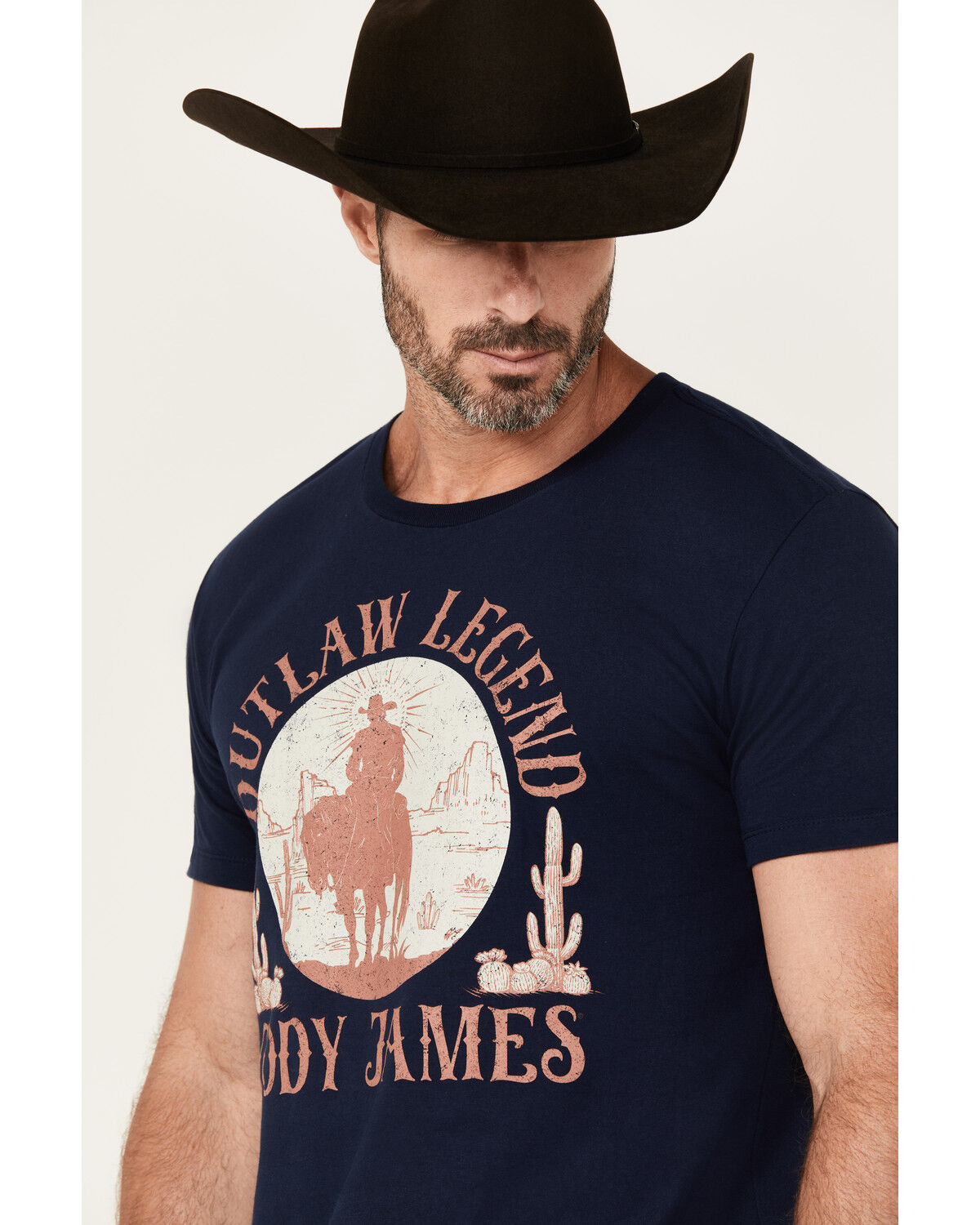 Image #2 - Cody James Men's Legendary Desert Cowboy Short Sleeve Graphic T-Shirt, Navy, hi-res