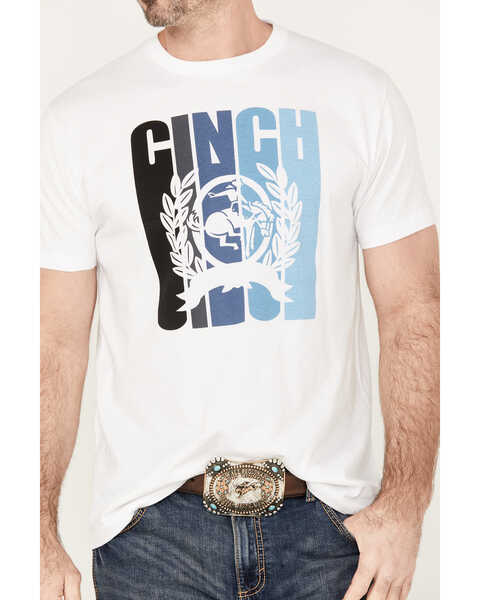 Image #3 - Cinch Men's Logo Short Sleeve Graphic T-Shirt, White, hi-res