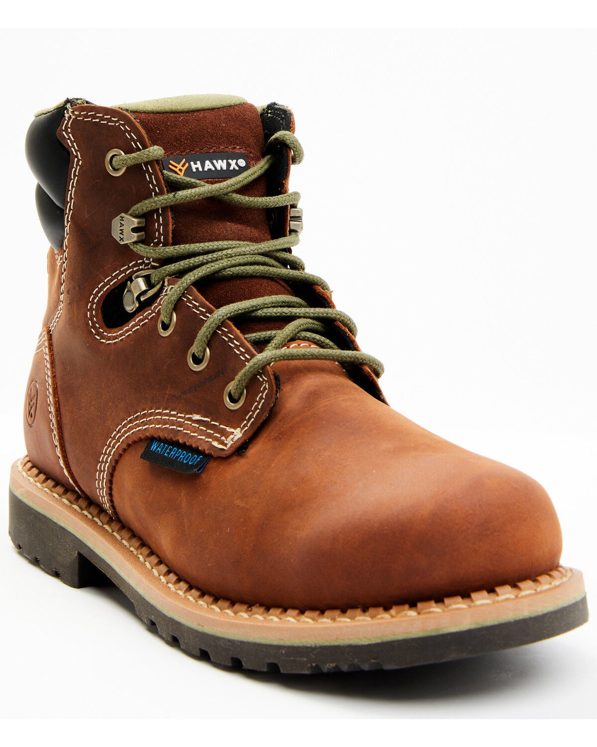 Hawx Women's Platoon Lace-Up Waterproof Work Boots - Soft Toe, Brown, hi-res