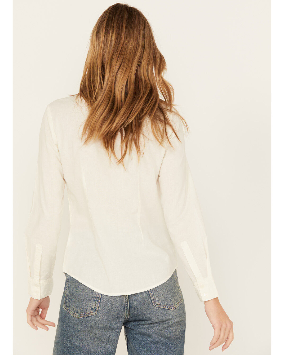 Image #4 - Shyanne Women's Floral Embroidered Long Sleeve Button-Down Western Shirt, Off White, hi-res