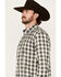 Image #2 - Cody James Men's Palamino Plaid Print Long Sleeve Button-Down Stretch Western Shirt - Big, Black, hi-res
