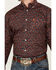 Image #3 - Ariat Men's Wrinkle Free Iman Paisley Print Long Sleeve Button-Down Western Shirt - Big, Navy, hi-res
