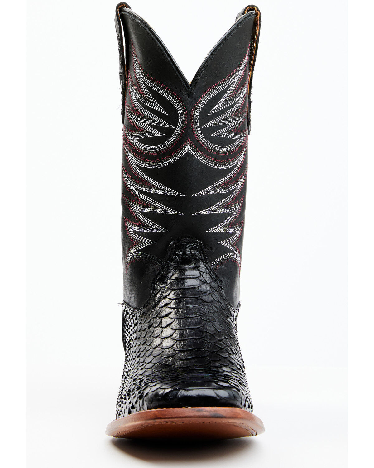 Image #4 - Cody James Men's Matte Python Exotic Western Boots - Broad Square Toe, Black, hi-res