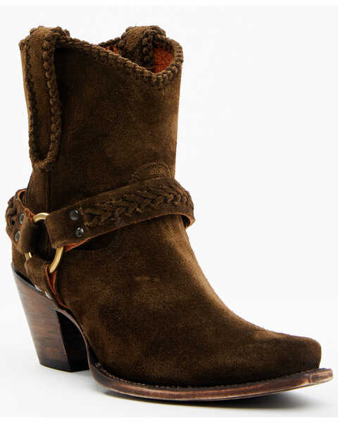 Image #1 - Cleo + Wolf Women's Willow Western Fashion Booties - Snip Toe , Olive, hi-res
