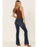 Stetson Women's High Rise Flare Jeans, Blue, hi-res