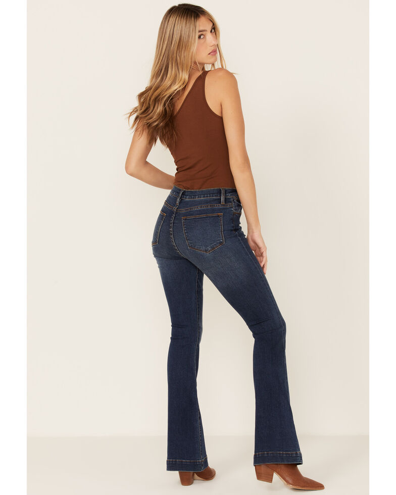 Stetson Women's High-Rise Flare Jeans, Blue, hi-res
