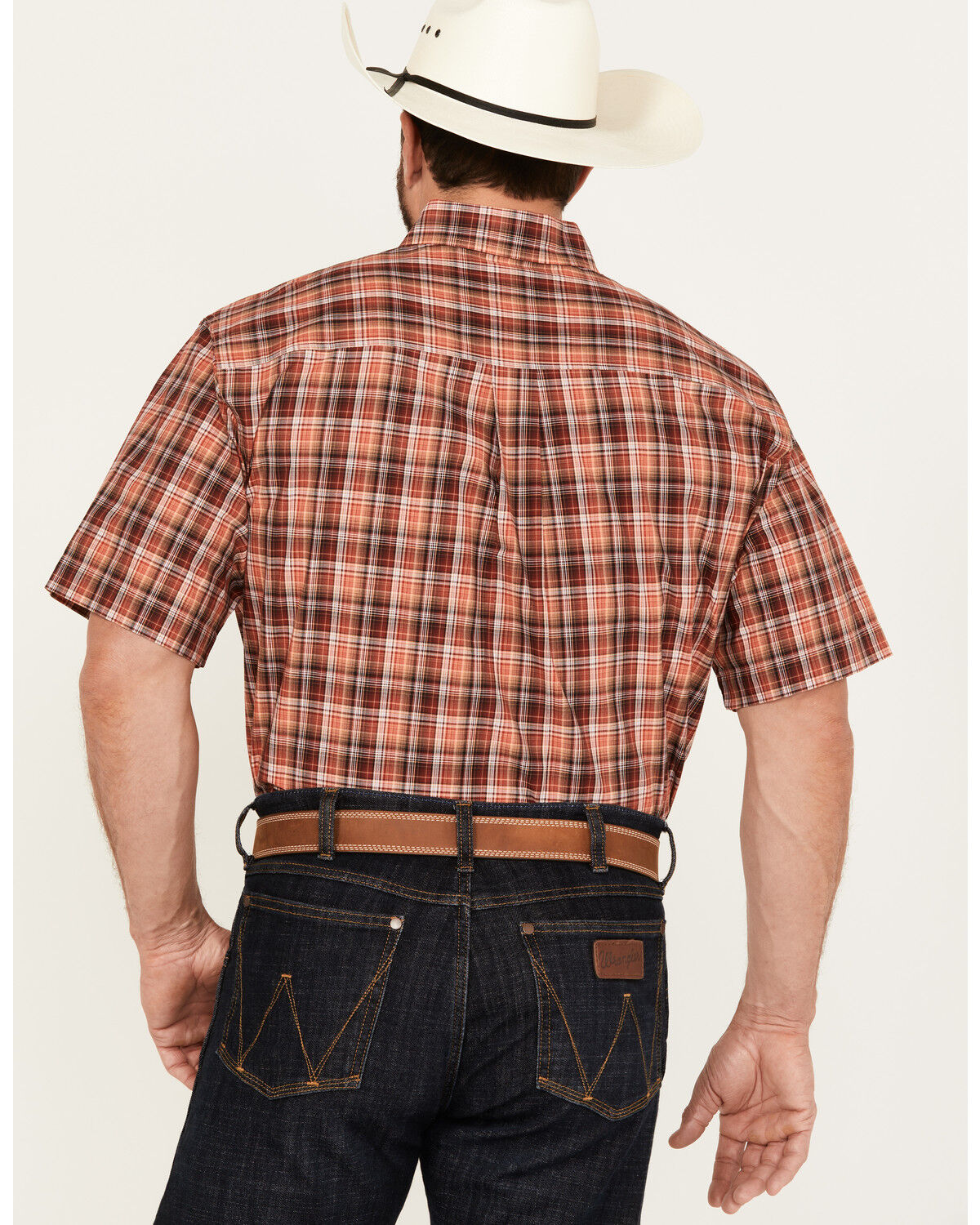 Image #4 - Cinch Men's Plaid Print Short Sleeve Button Down Western Shirt, , hi-res