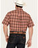 Image #4 - Cinch Men's Plaid Print Short Sleeve Button Down Western Shirt, , hi-res