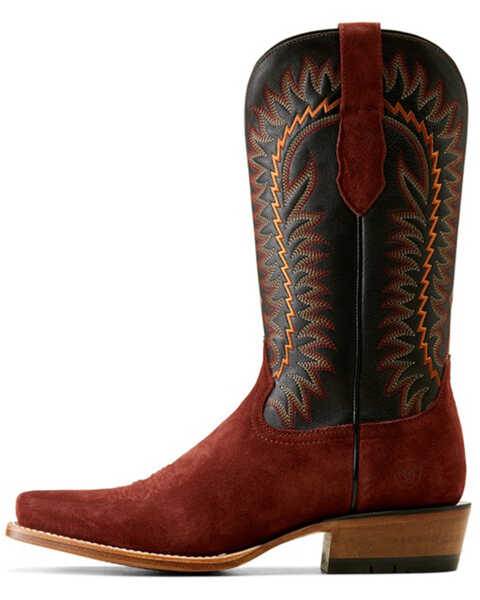Image #2 - Ariat Men's Futurity Time Roughout Western Boots - Square Toe , Red, hi-res