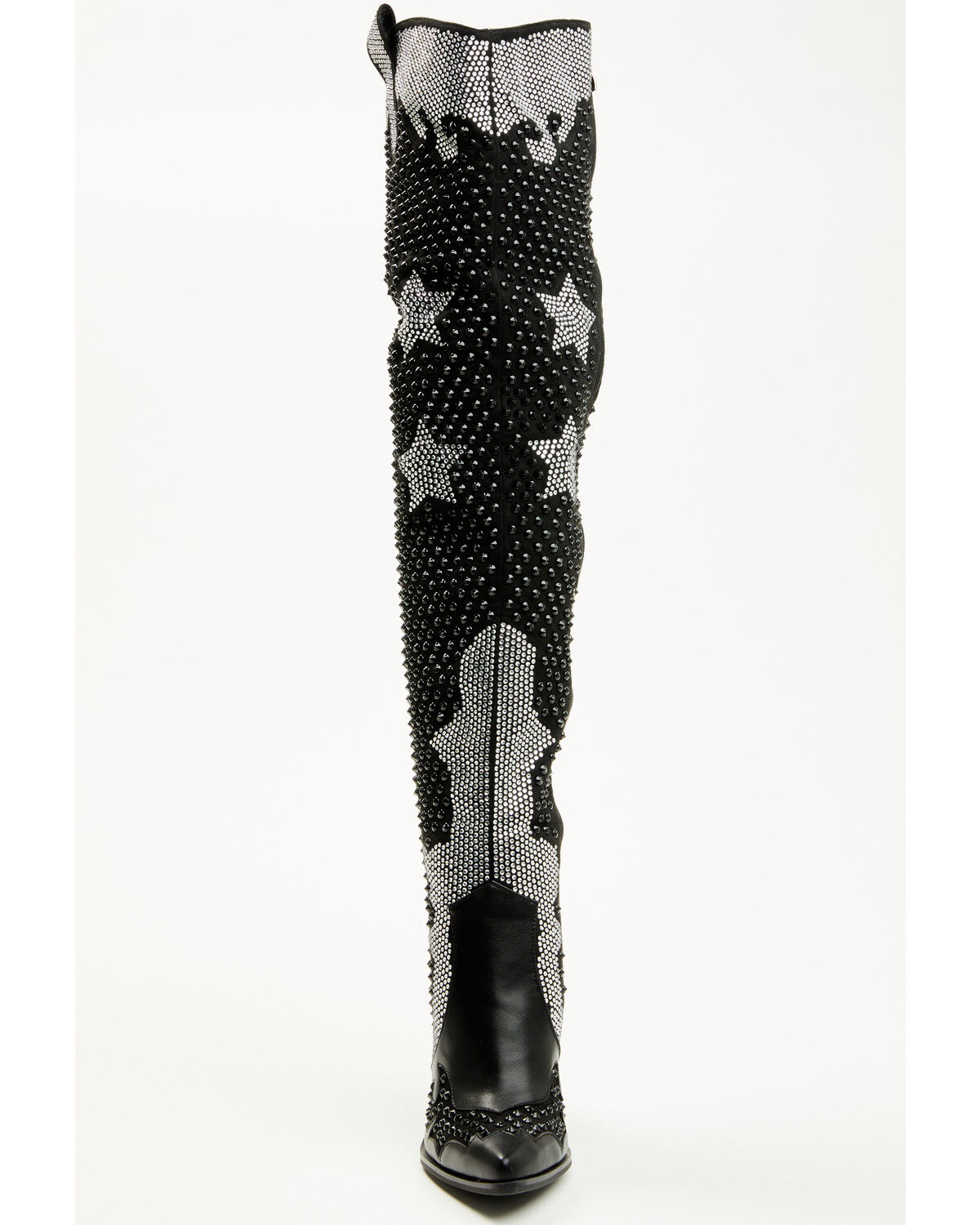 Image #4 - Azalea Wang Women's Nella Over The Knee Embellished Fringe Tall Fashion Boots - Snip Toe, Black, hi-res