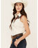 Image #2 - Panhandle Women's Retro Sleeveless Pearl Snap Western Shirt, Cream, hi-res