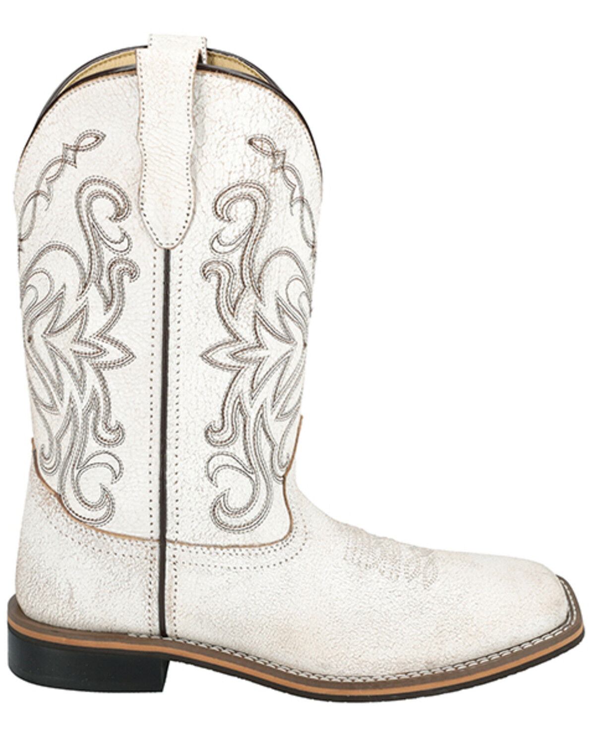 Image #2 - Smoky Mountain Women's Georgia Western Boots - Broad Square Toe, White, hi-res
