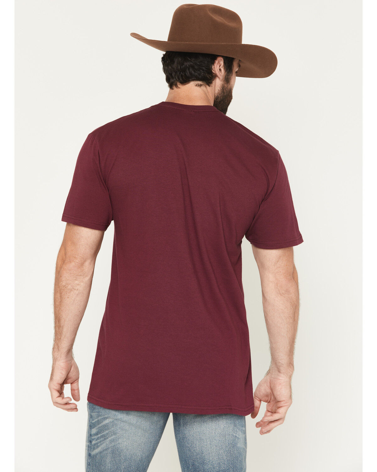 Image #4 - Moonshine Spirit Men's Viva La Raza Short Sleeve Graphic T-Shirt, Burgundy, hi-res