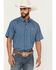 Image #1 - Cinch Men's Geo Print Short Sleeve Button-Down Western Shirt, Blue, hi-res