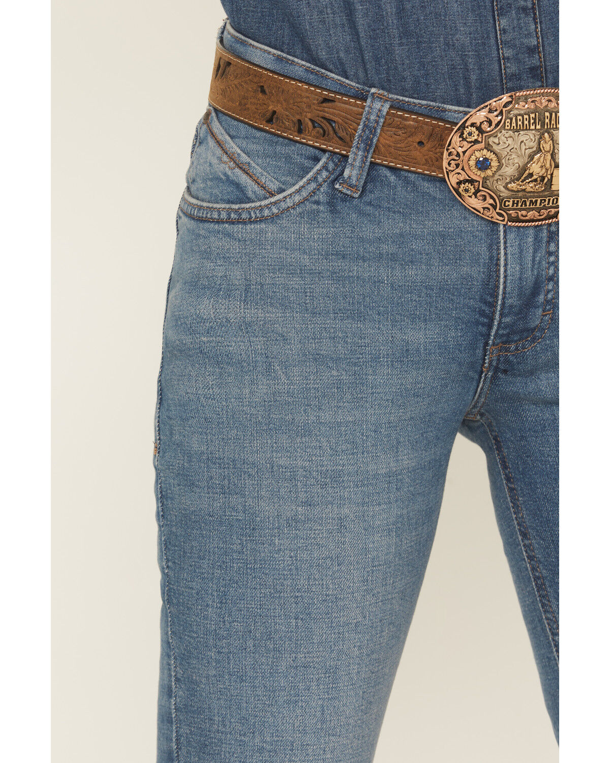 Image #2 - Wrangler Women's Aubree Dark Wash Mid Rise Ultimate Riding Willow Bootcut Stretch Denim Jeans, Dark Wash, hi-res