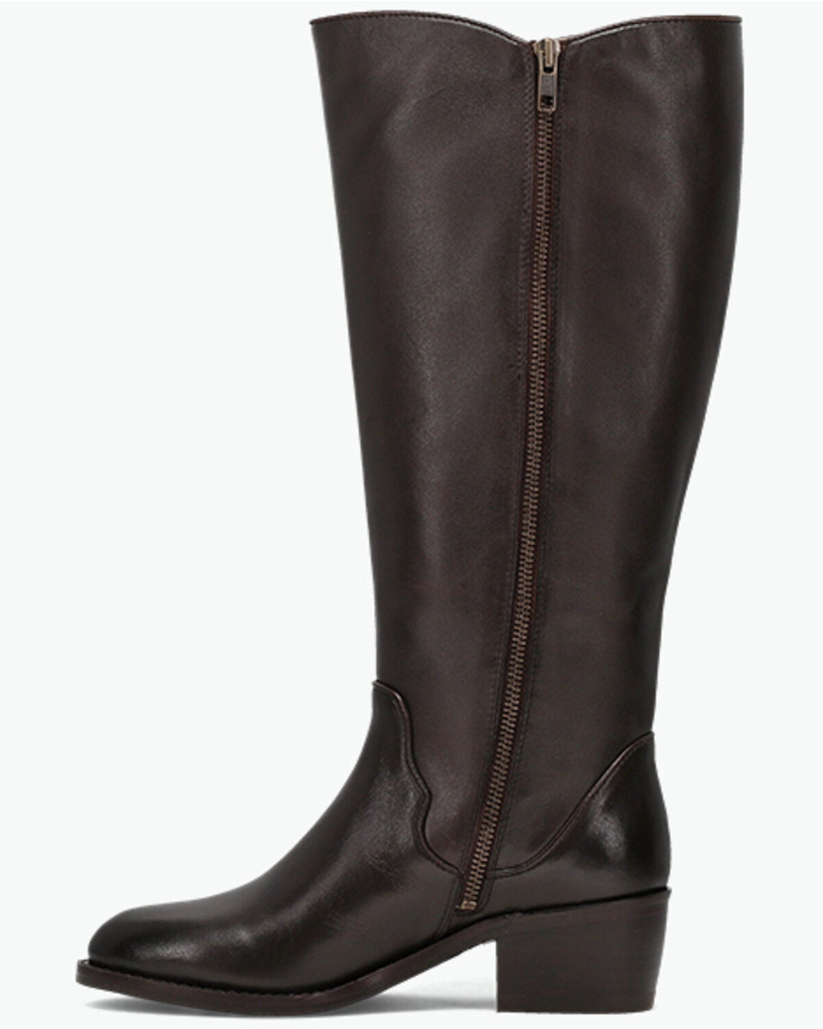 Image #3 - Frye Women's Carson 2 Piping Tall Wide Calf Fashion Boots - Round Toe, Dark Brown, hi-res