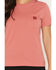Image #3 - Carhartt Women's Relaxed Fit Lightweight Short Sleeve Pocket Work Tee, Red, hi-res