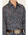 Image #3 - Roper Boys' Paisley Print Long Sleeve Pearl Snap Western Shirt, Blue, hi-res