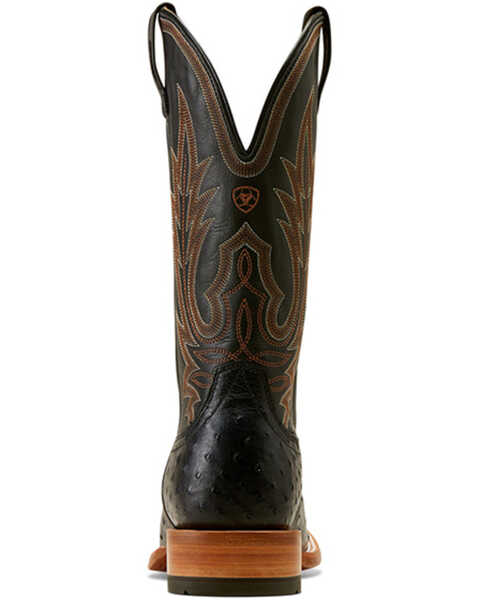Image #3 - Ariat Men's Showboat Exotic Ostrich Western Boots - Square Toe , Black, hi-res