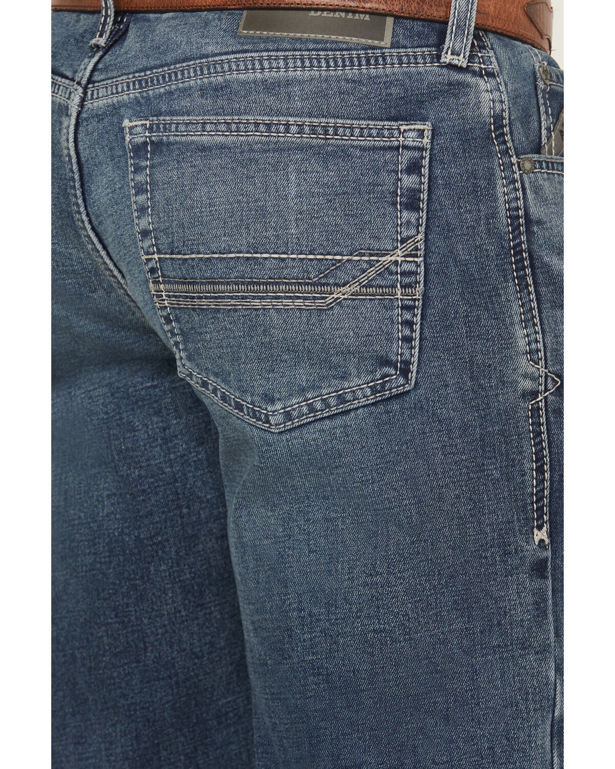 Image #4 - Ariat Men's M4 Silas Dayne Medium Wash Relaxed Bootcut Stretch Denim Jeans, Medium Wash, hi-res
