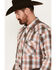 Image #2 - Resistol Men's Frank Ombre Plaid Print Long Sleeve Button-Down Western Shirt, Peach, hi-res