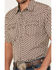 Image #3 - Moonshine Spirit Men's Diamond Striped Short Sleeve Snap Western Shirt, Ivory, hi-res