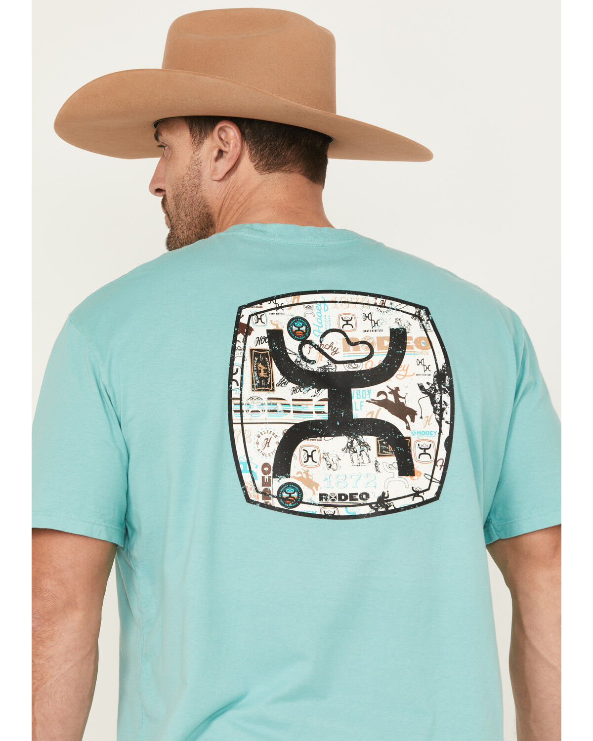 Image #4 - Hooey Men's Zenith Short Sleeve Graphic T-Shirt, Turquoise, hi-res